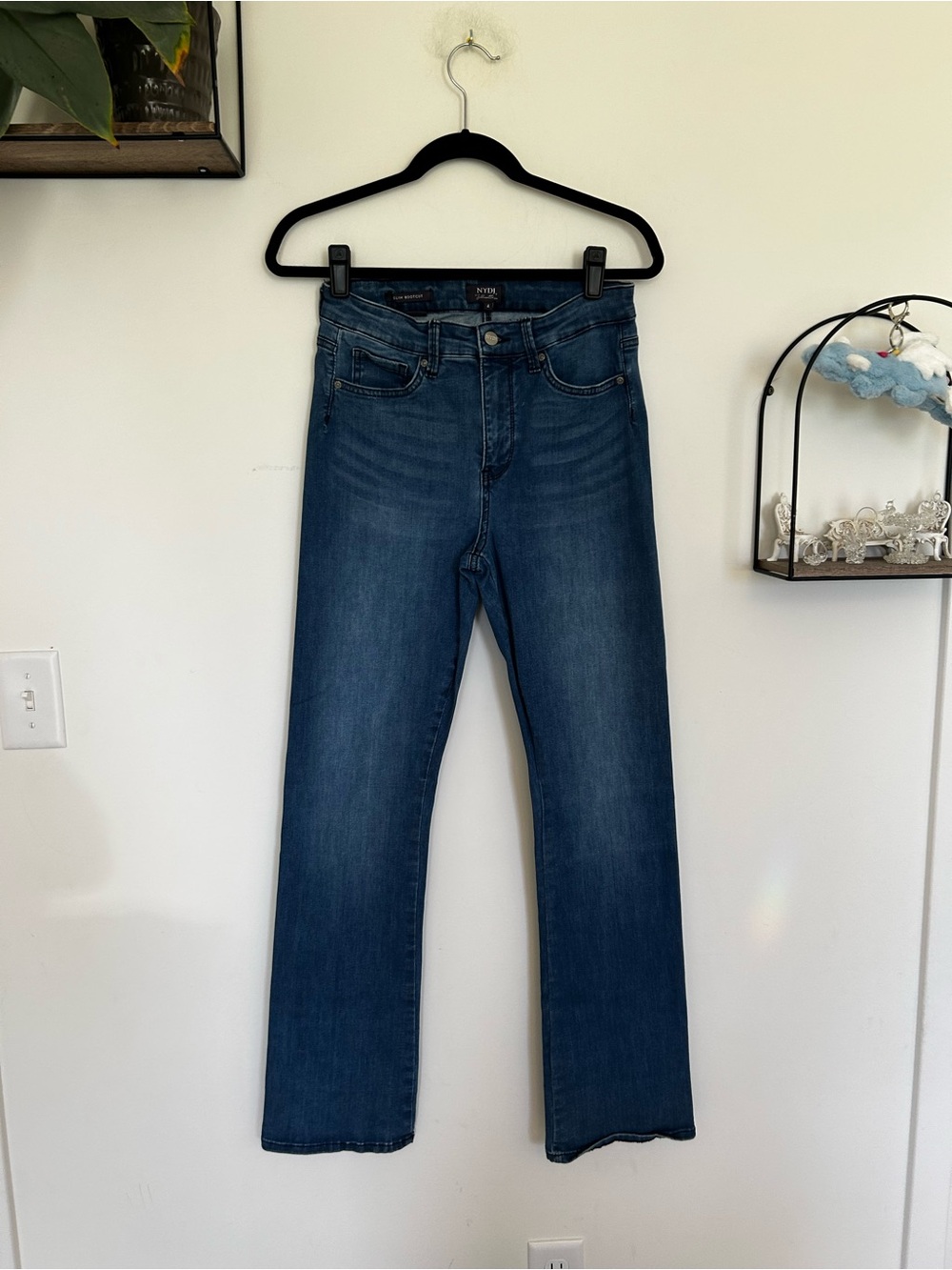 NYDJ Slim Bootcut Lift & Tuck Technology Denim Blue Jeans Size 4‎